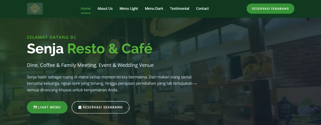 Senja Resto & Café &mdash; Website Demo Restoran